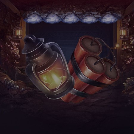 Dynamite sticks and lantern in dark mine