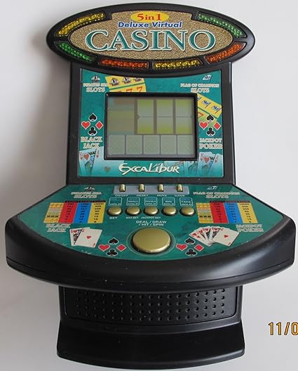 Portable tabletop electronic casino game machine