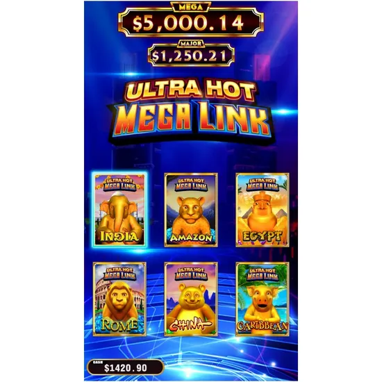 Ultra Hot Mega Link slot machine screen