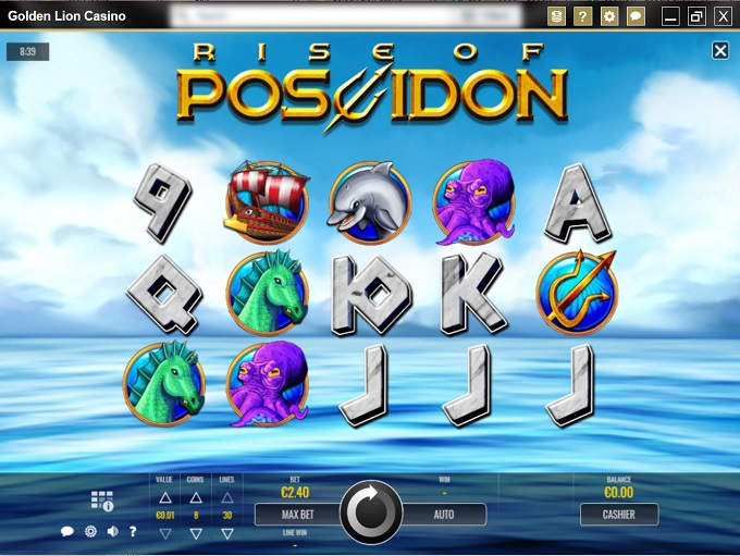 Rise of Poseidon slot machine reels