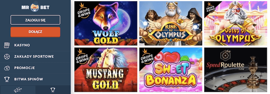 Mr. Bet slot games overview