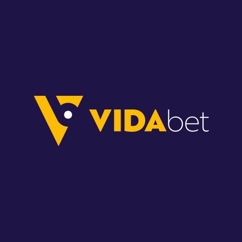 Yellow VIDAbet logo on dark purple background