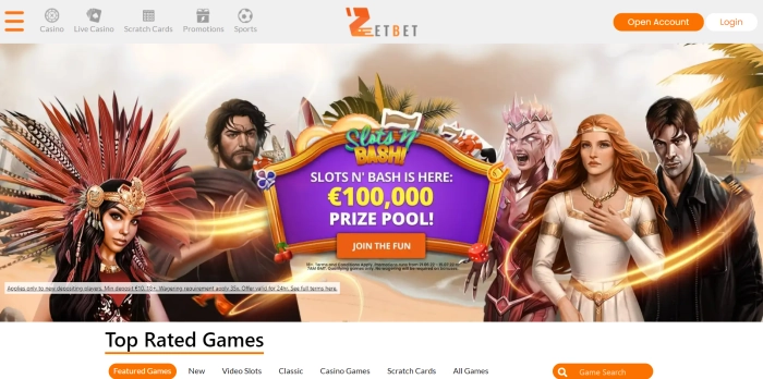 ZetBet slots €100,000 prize pool banner