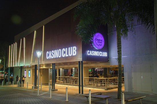 Exterior of Casino Club at night