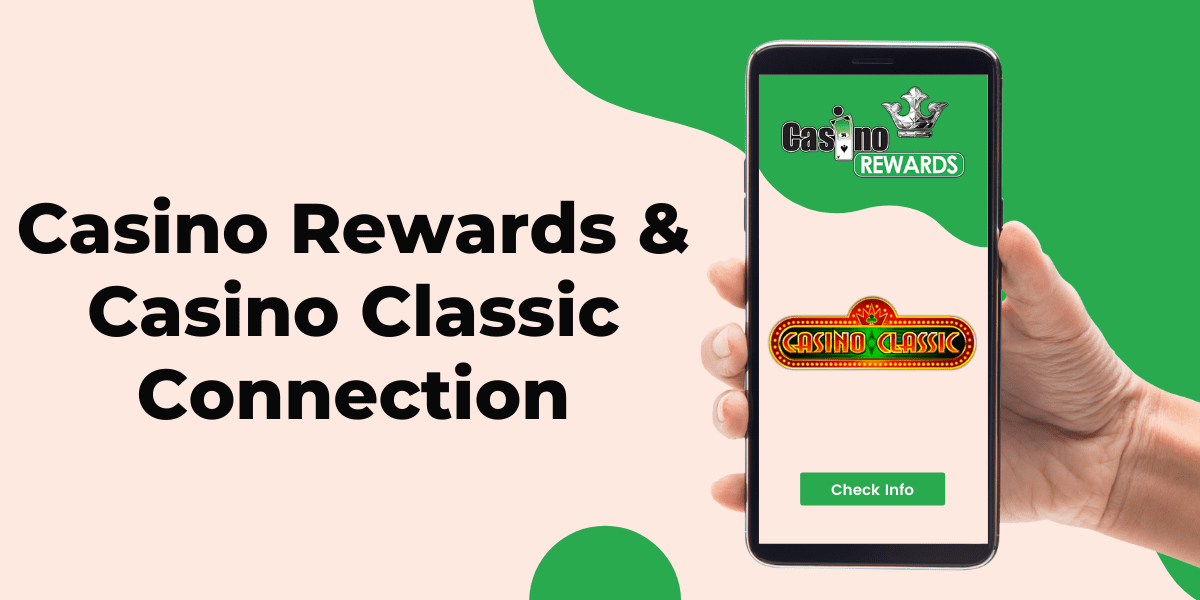 Hand holding phone showing Casino Rewards app