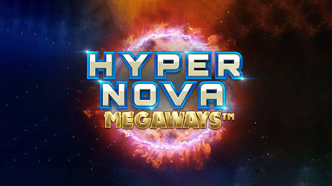 Hyper Nova Megaways slot logo with supernova
