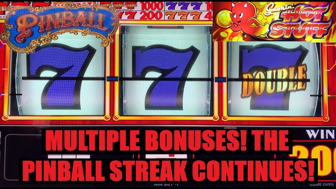 Casino slot display showing triple sevens and bonus