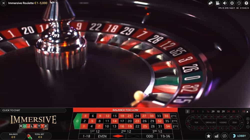 Close-up roulette wheel and online betting interface