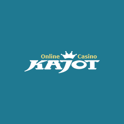 Kajot online casino logo on teal background
