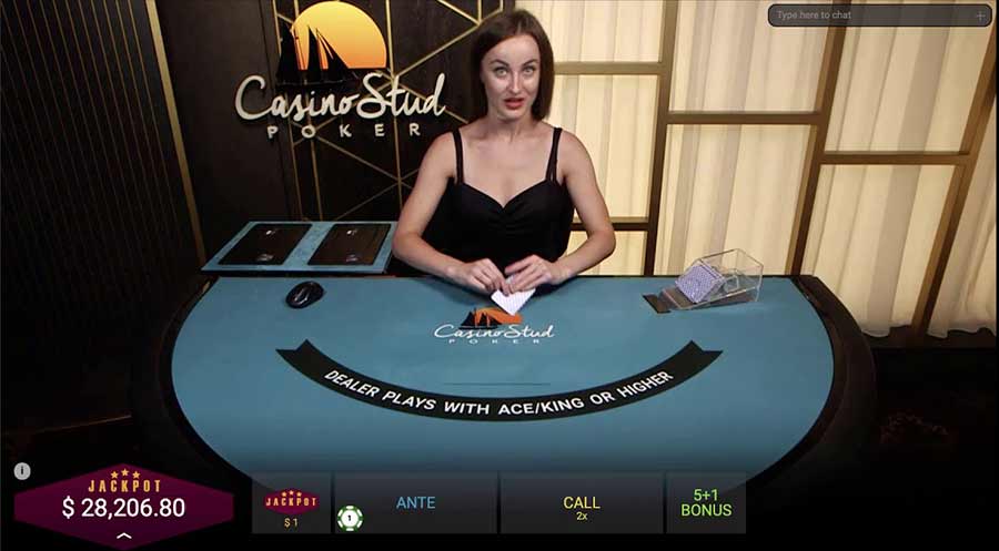 Woman dealing cards at poker table