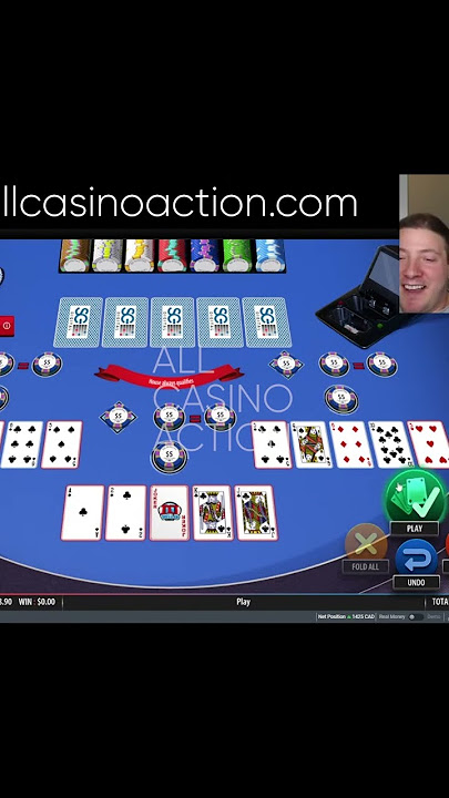 Online casino table with smiling streamer