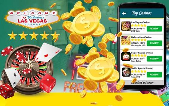Las Vegas casino app with coins and roulette