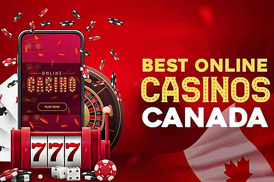 Canadian online casino banner with slots, roulette