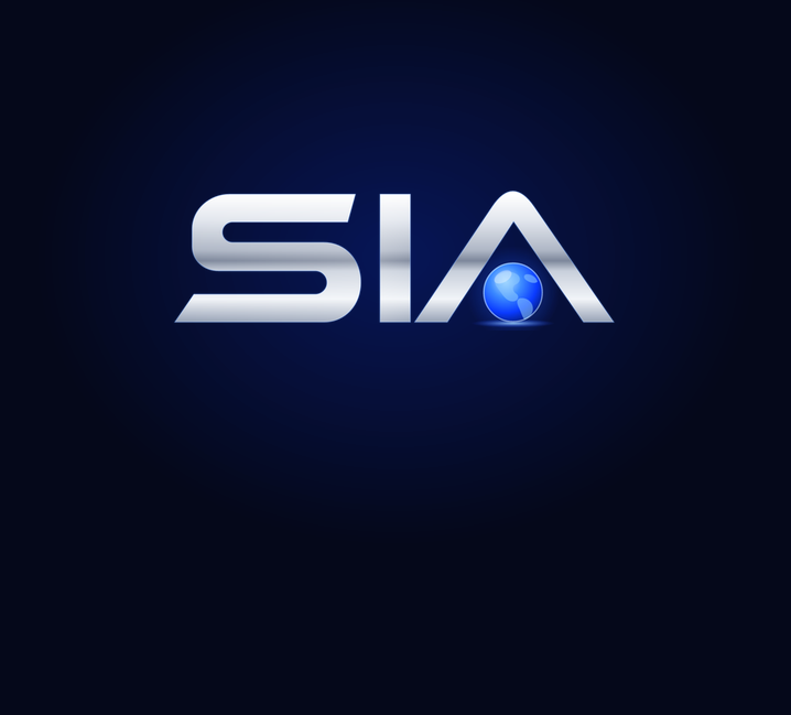 SIA logo with a blue globe design